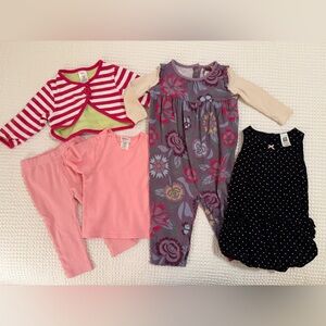 Tea Collection 6-12m, zutano 18m, Carters 12m outfit set for colder weather